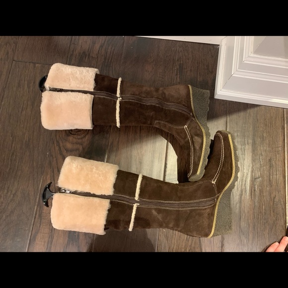 Elle fur and suede boots - Picture 4 of 5